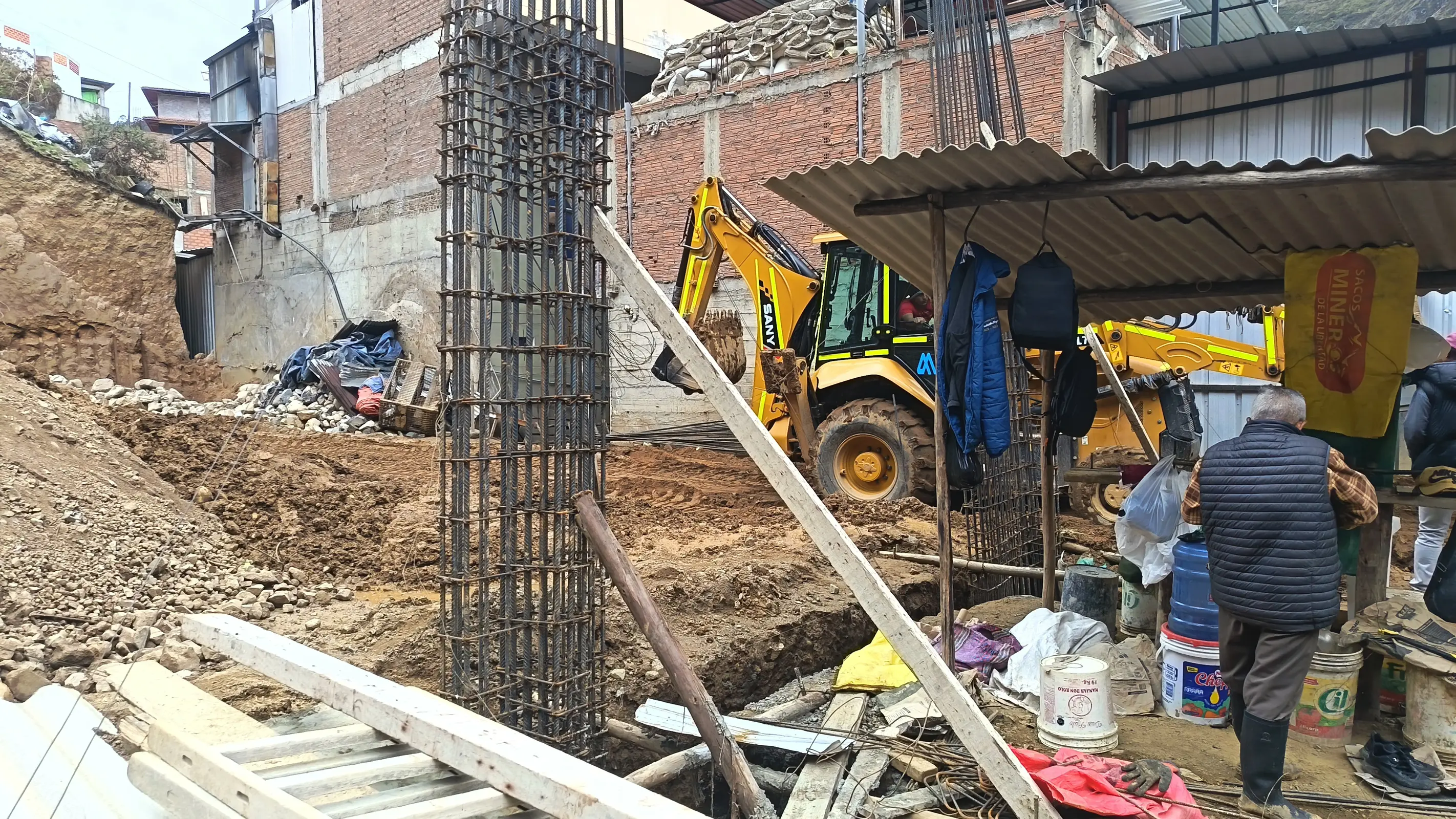 Vista de estructura en obra